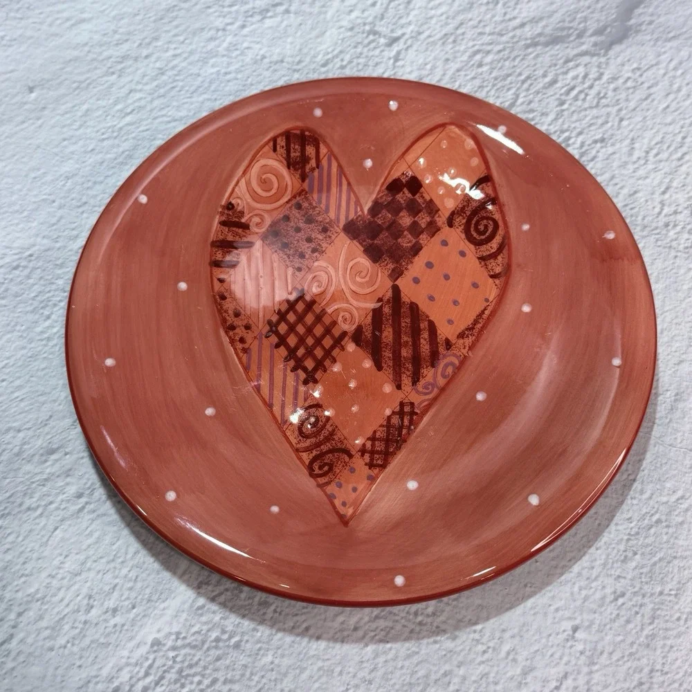 Tim Coffey Heart Designs Plate Certified Int'l Decor Floral Wall Kitchen